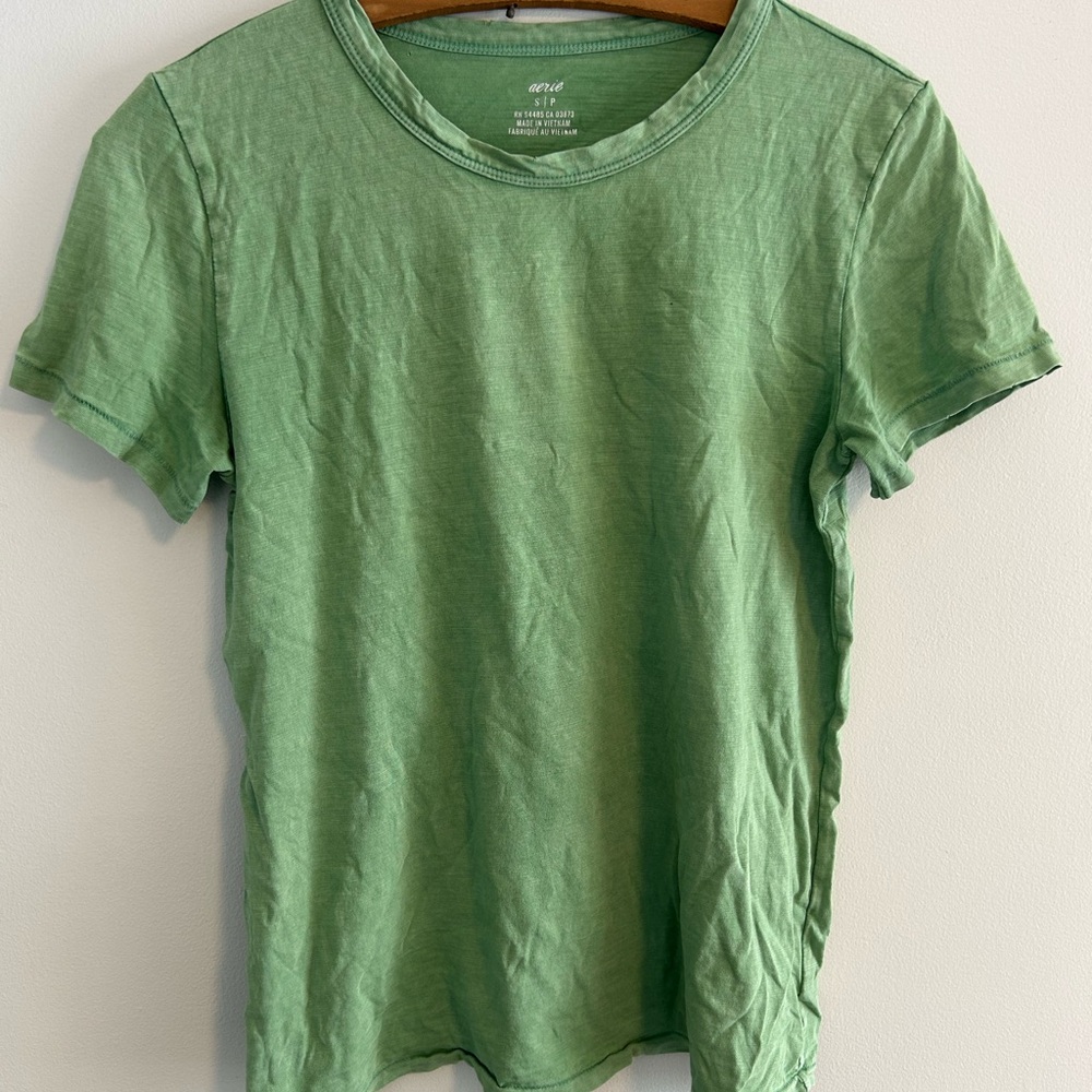 (3/$20) Aerie small Green Crew Neck short sleeve T-Shirt